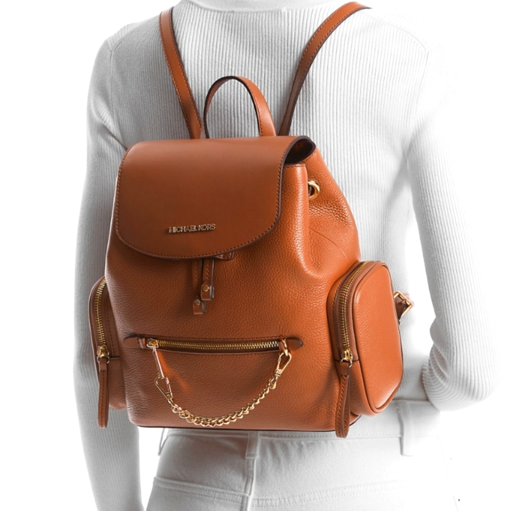 Michael Kors Jet Set Medium Pebbled Leather Backpack